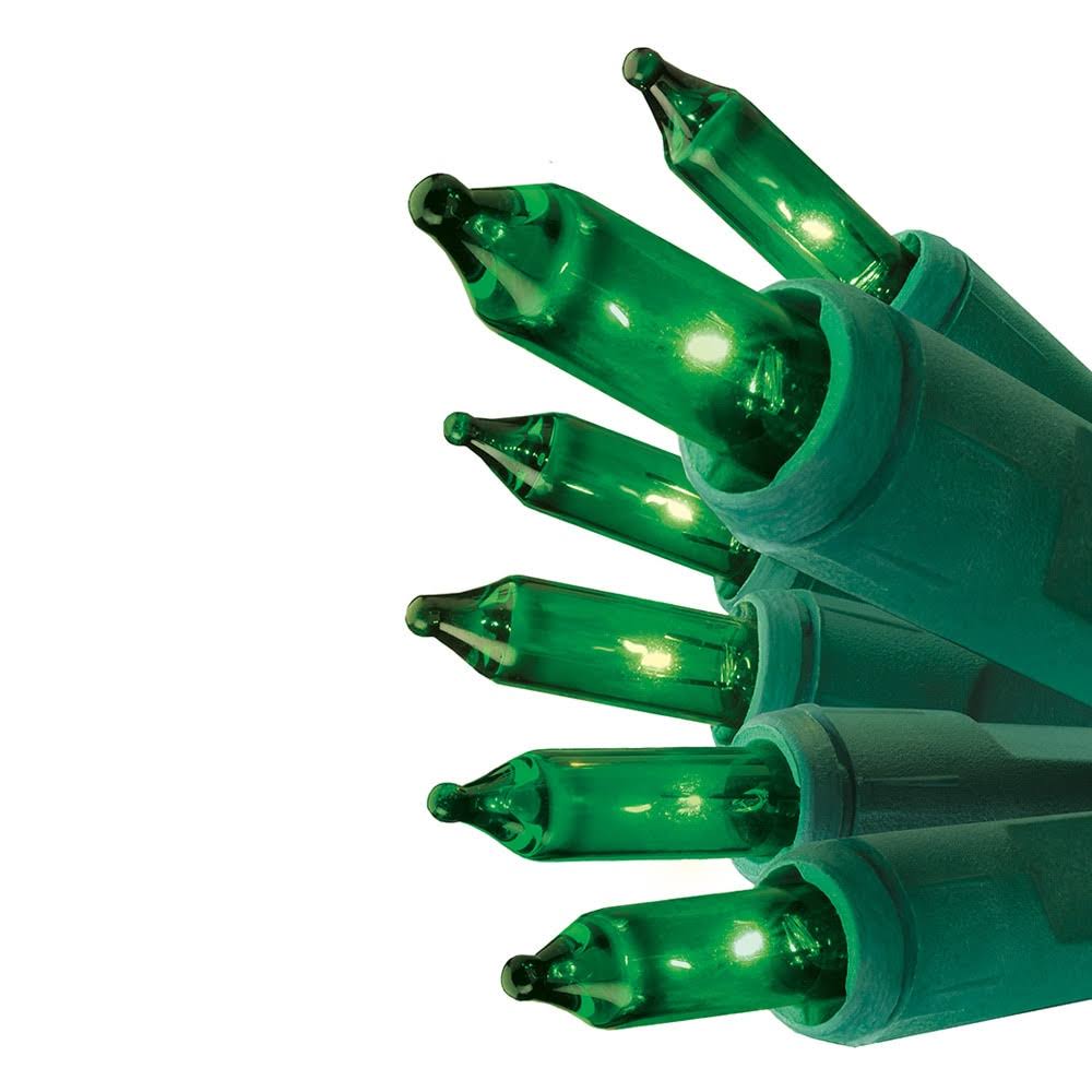 GE String-A-Long 100-Count 20.6-ft Green Incandescent Plug-In Christmas String Lights | 60213LO