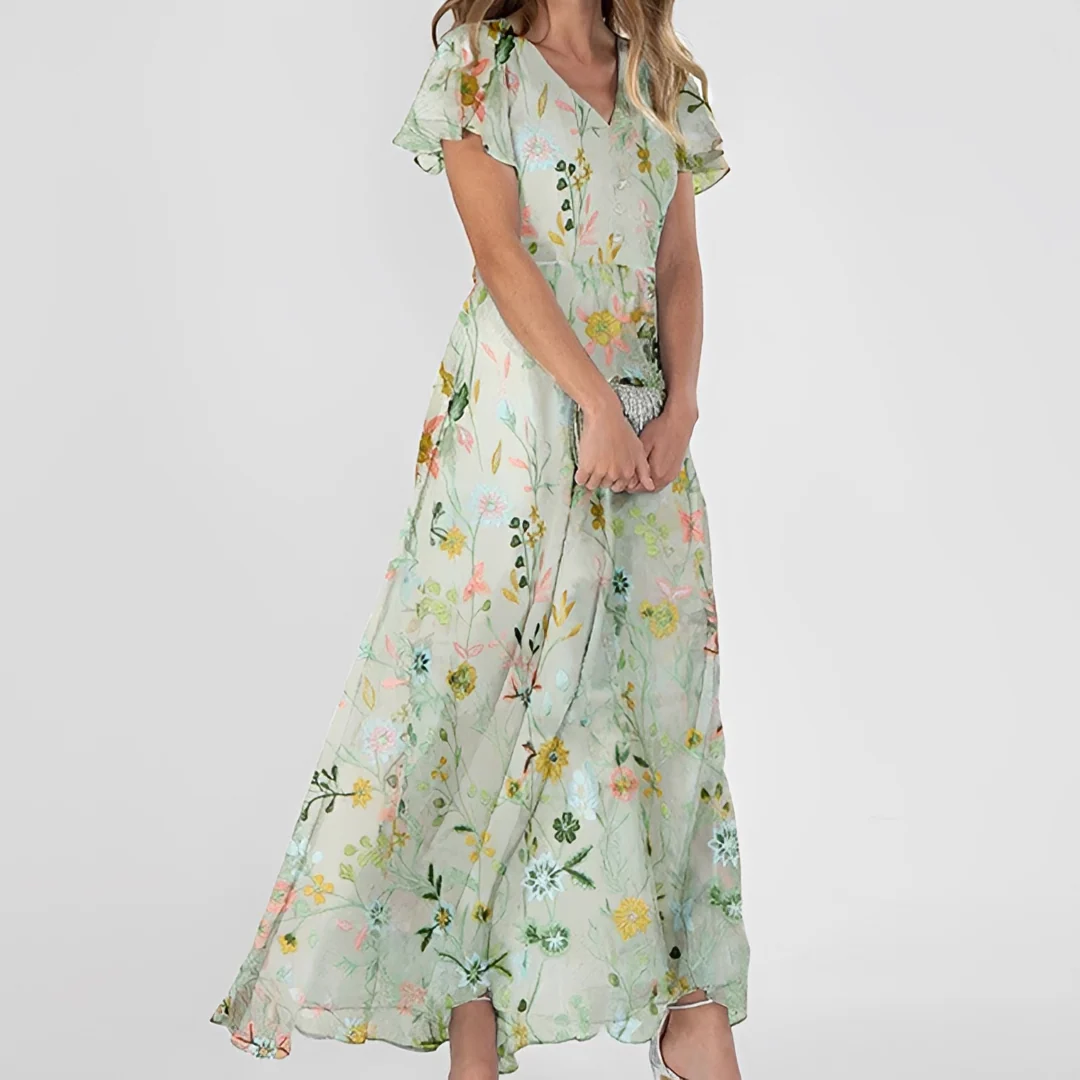 Lily - Robe maxi à fleurs chic