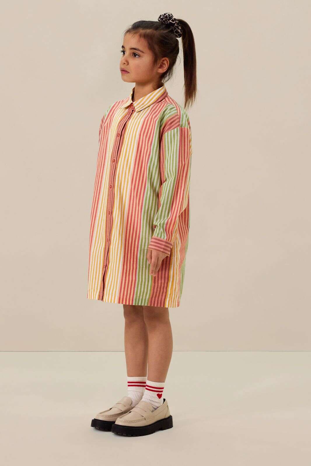 Multicolour blousejurk met strepen