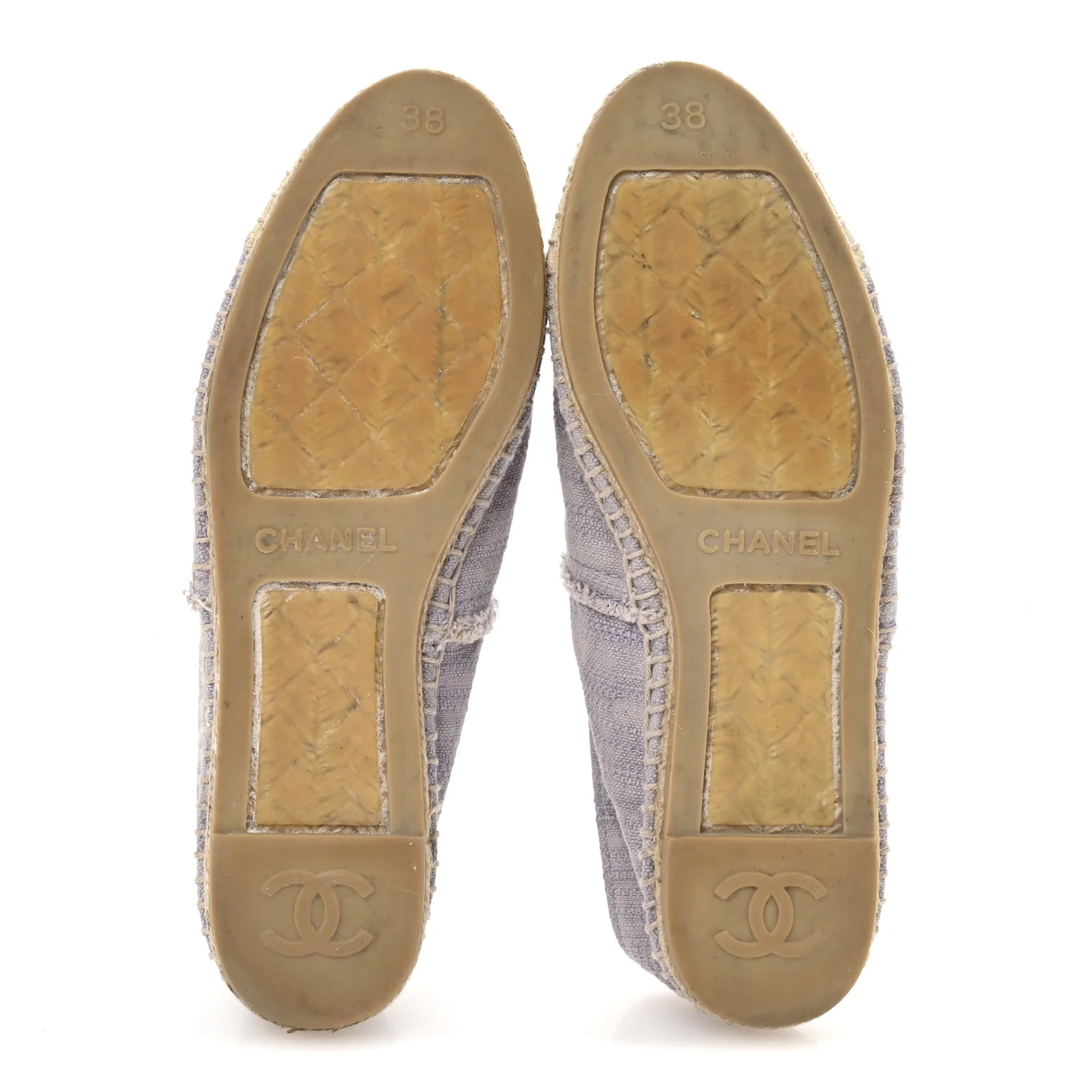 Toile CC Cap Toe Espadrilles 38 Ecru Purple