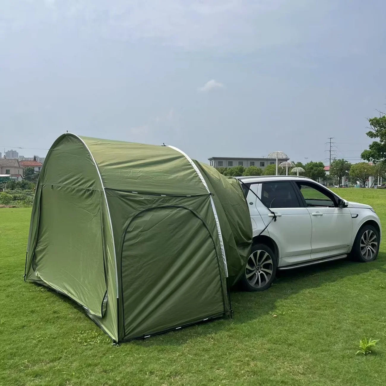 Outdoor Portable SUV Camping Tent Car Arch Rear Camping Bike Tent with Three Doors for 2 Persons - Image 3