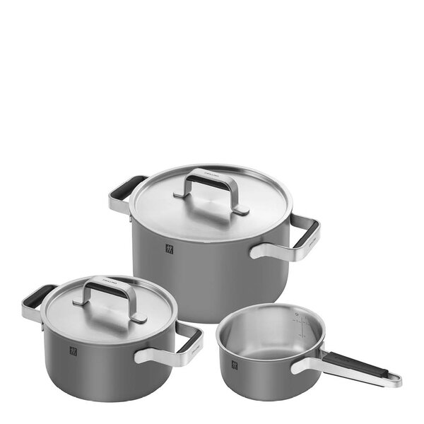 Pure grytesett 5 deler grå