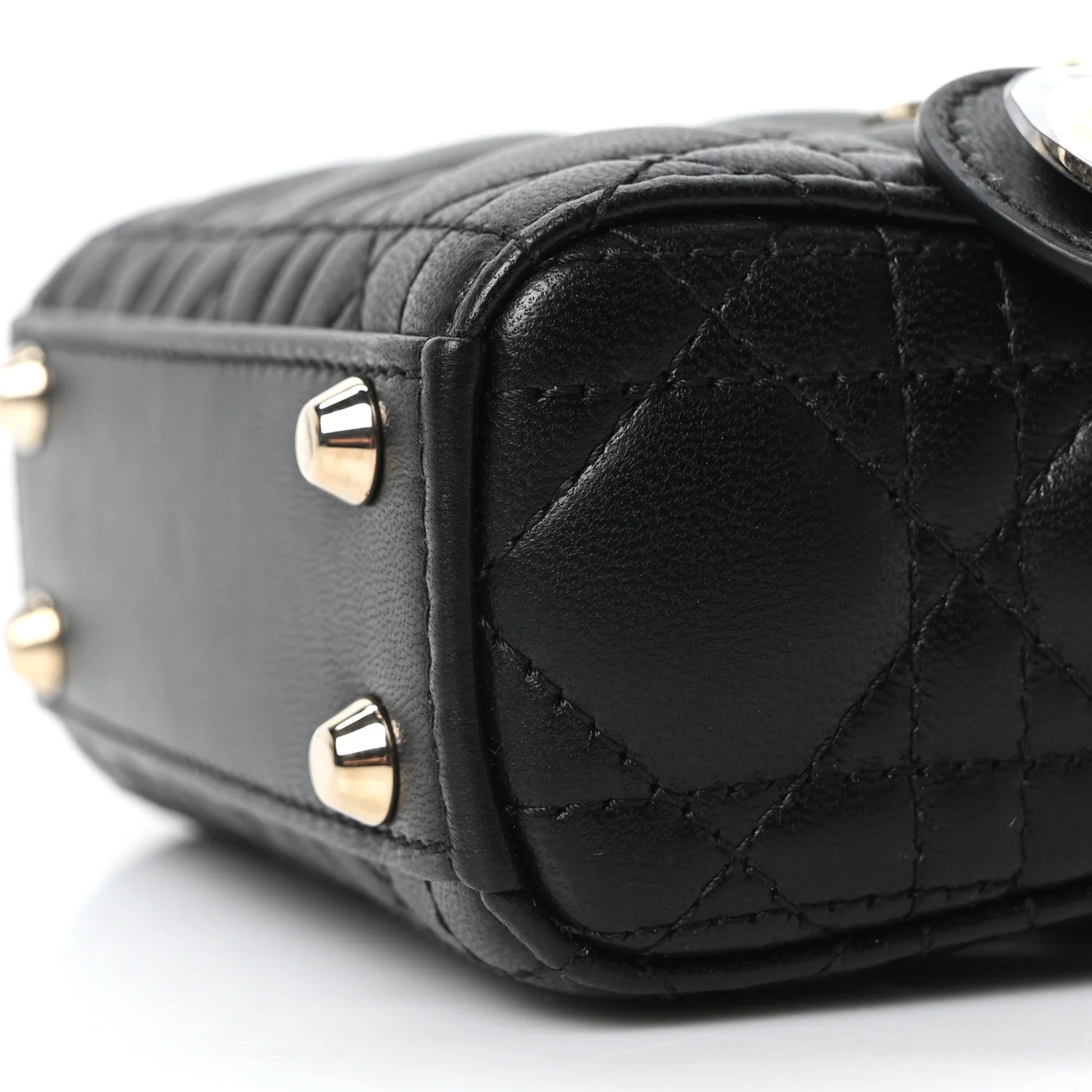 Lambskin Cannage Micro Lady Dior Black