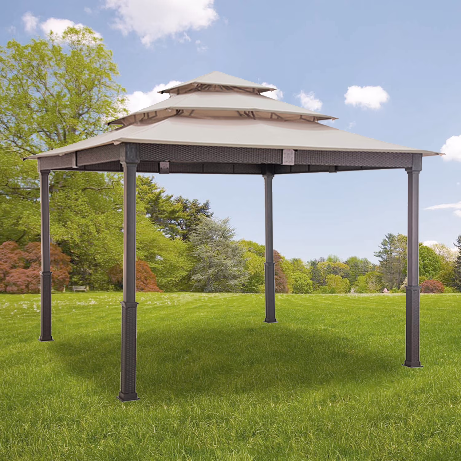 Garden Winds Replacement Canopy Top for Triple Wicker Gazebo