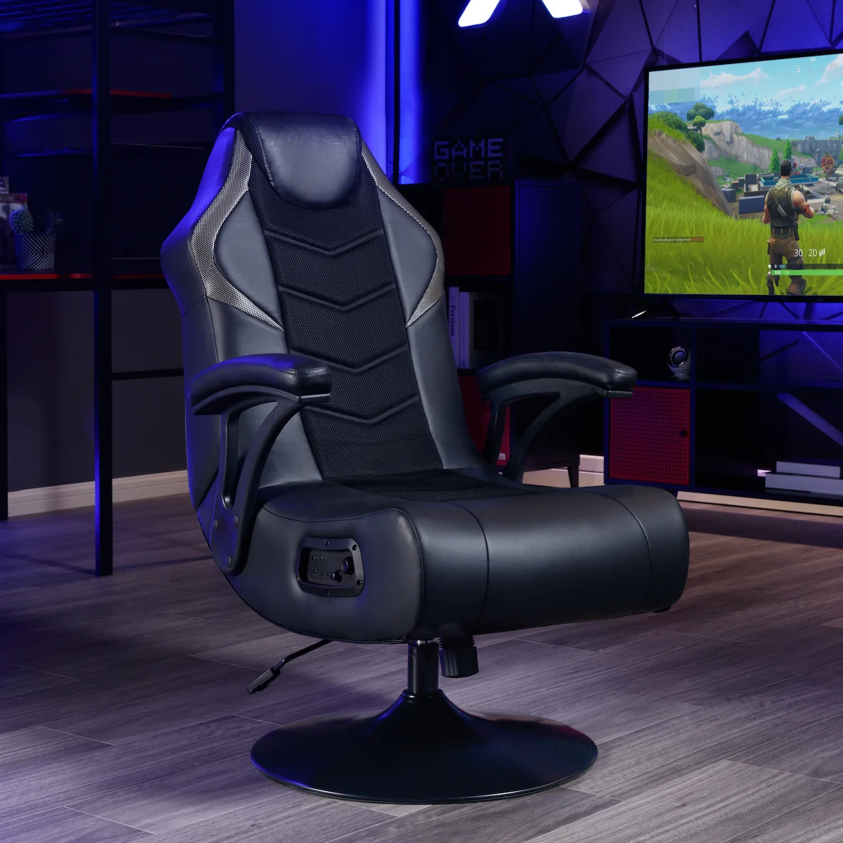 Nemesis RGB Pedestal Gaming Chair, Black - Image 10