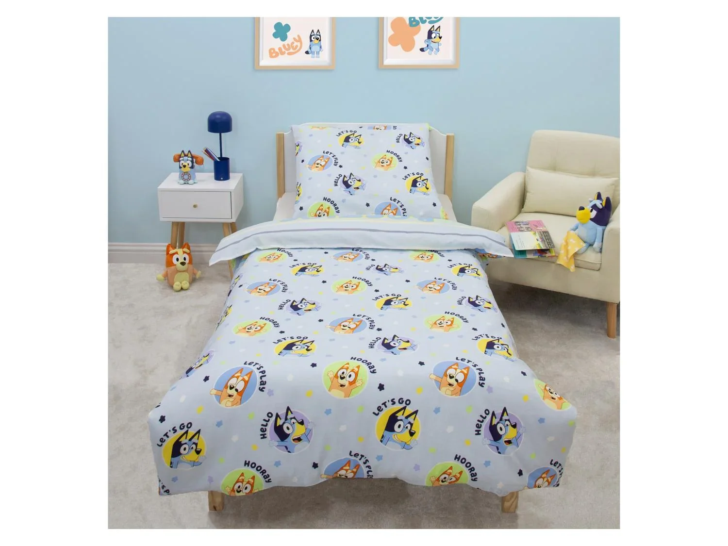 Parure de lit double face pour enfant, 140 x 200 cm