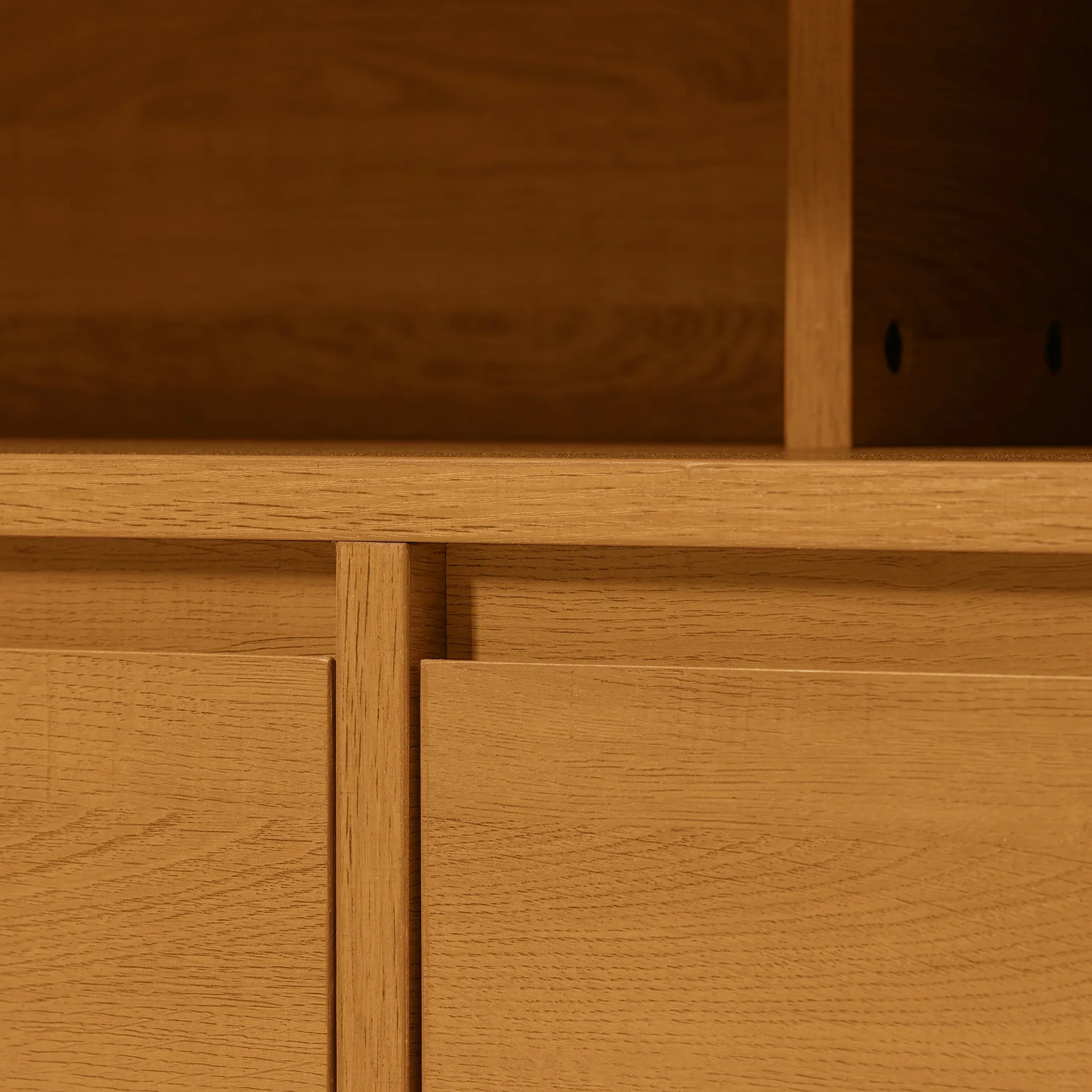 Better Homes & Gardens Juliet Curved TV Stand for TVs up to 75, Light Honey Finish