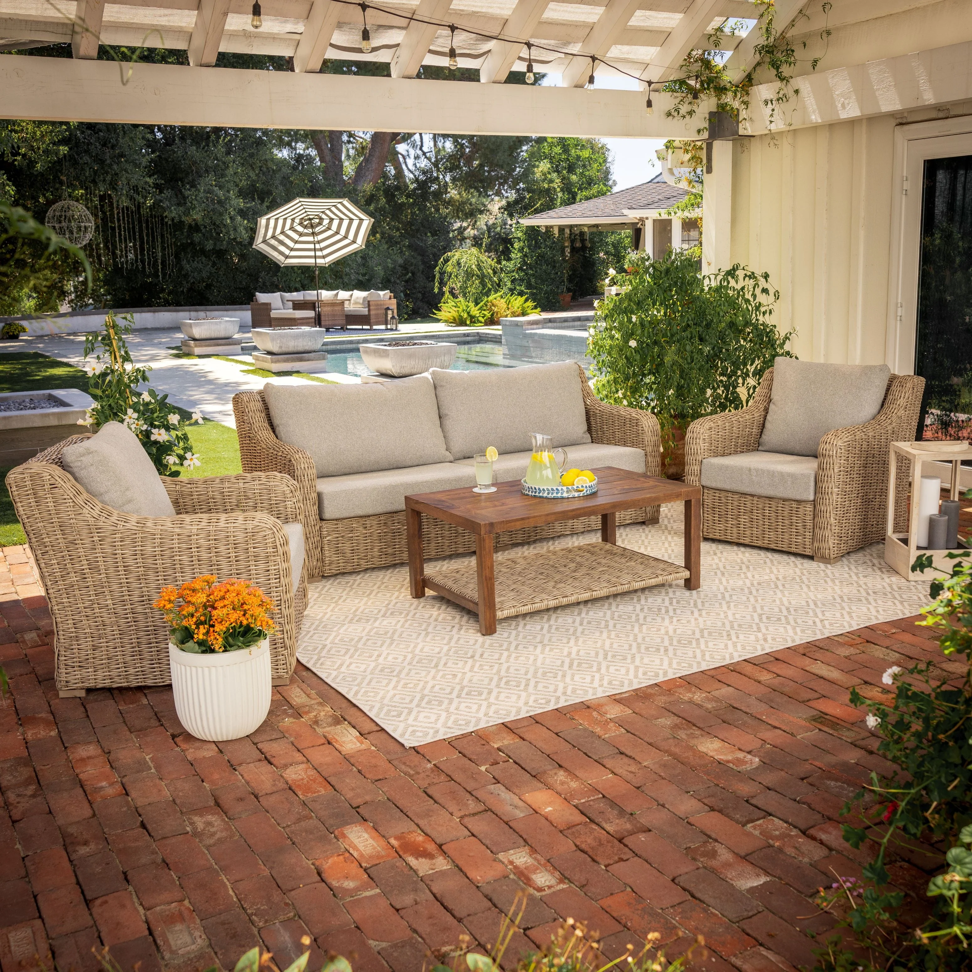 Better Homes & Gardens Bellamy 2 - Pack Lounge Chairs with Patio Cover