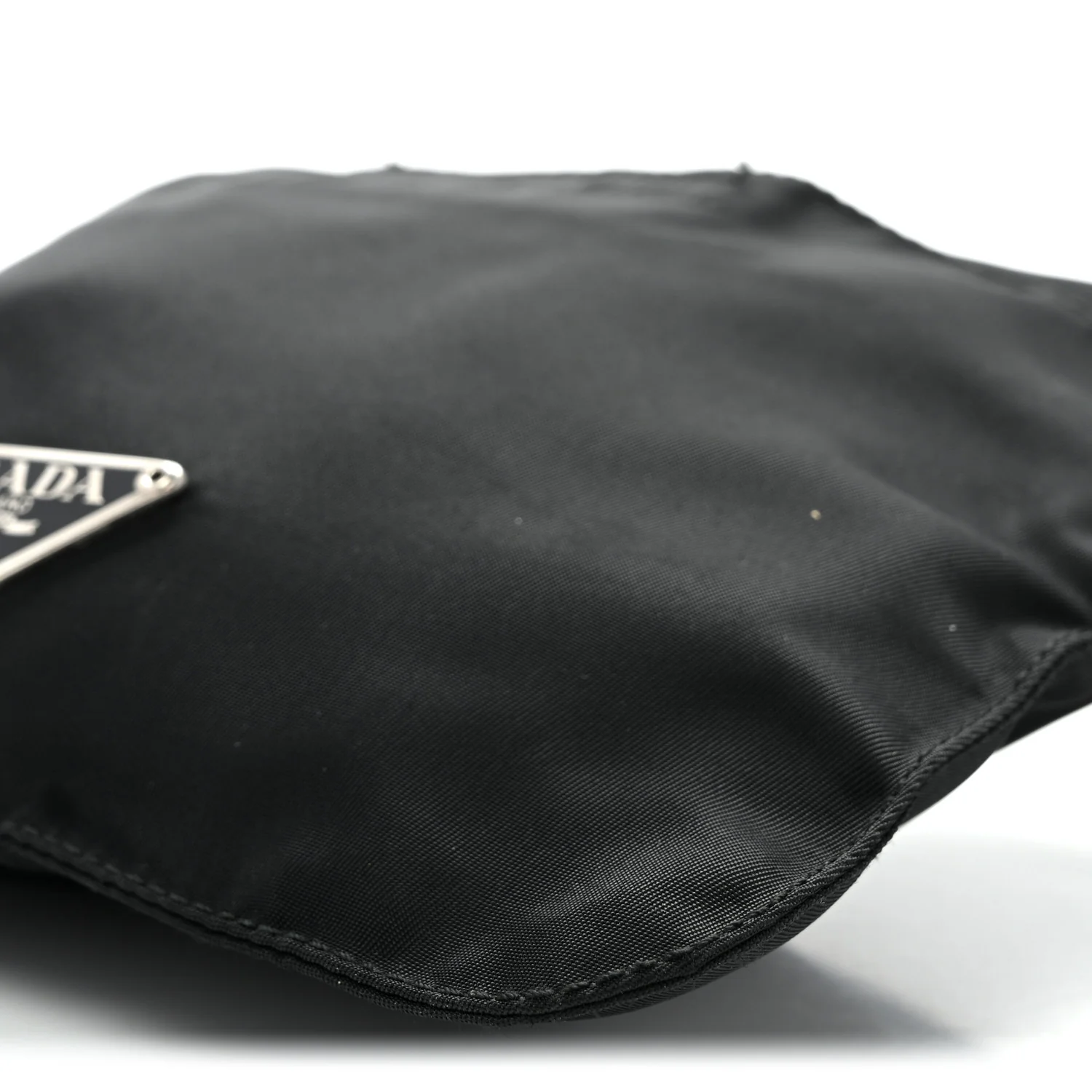 Nylon Mini Flat Messenger Bag Black