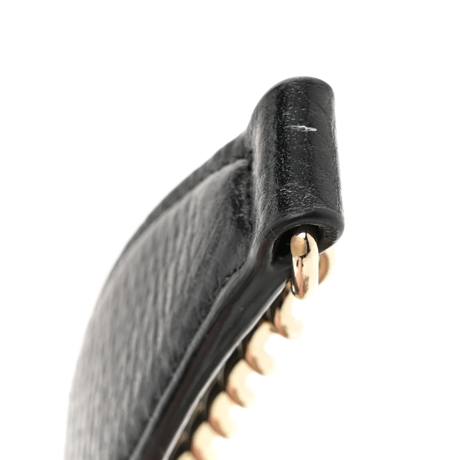Pebbled Calfskin Soho Wallet On Chain Black