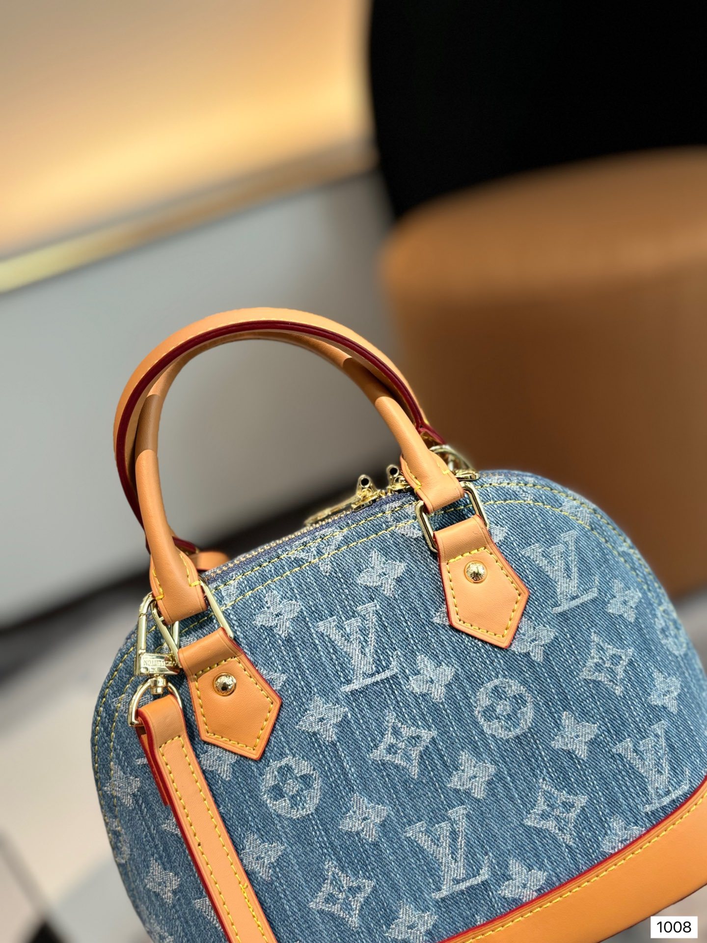 Louis alma bb Retiro denim bag size: 24??18cm