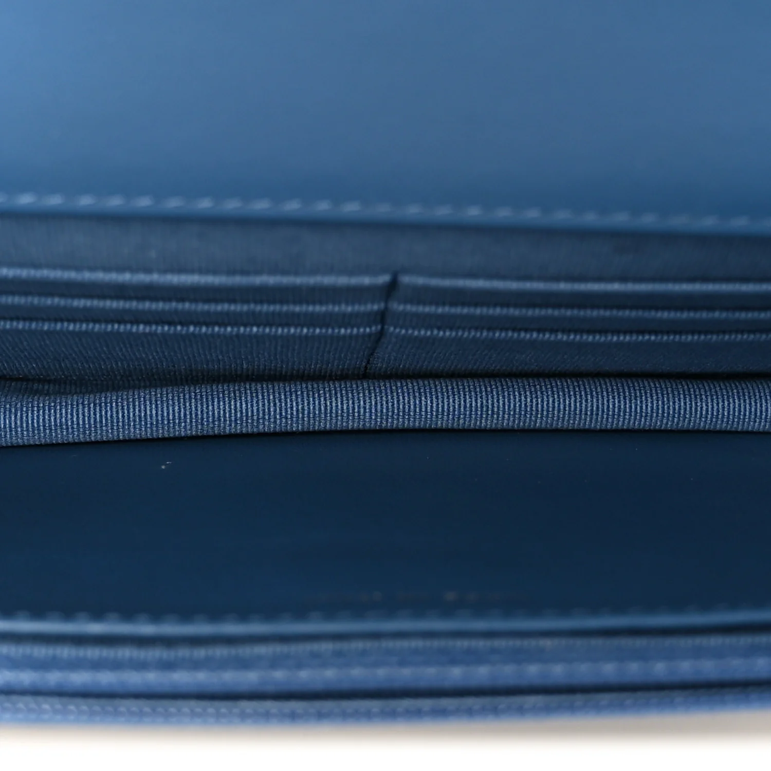 Denim Quilted Chanel 19 Wallet On Chain WOC Blue