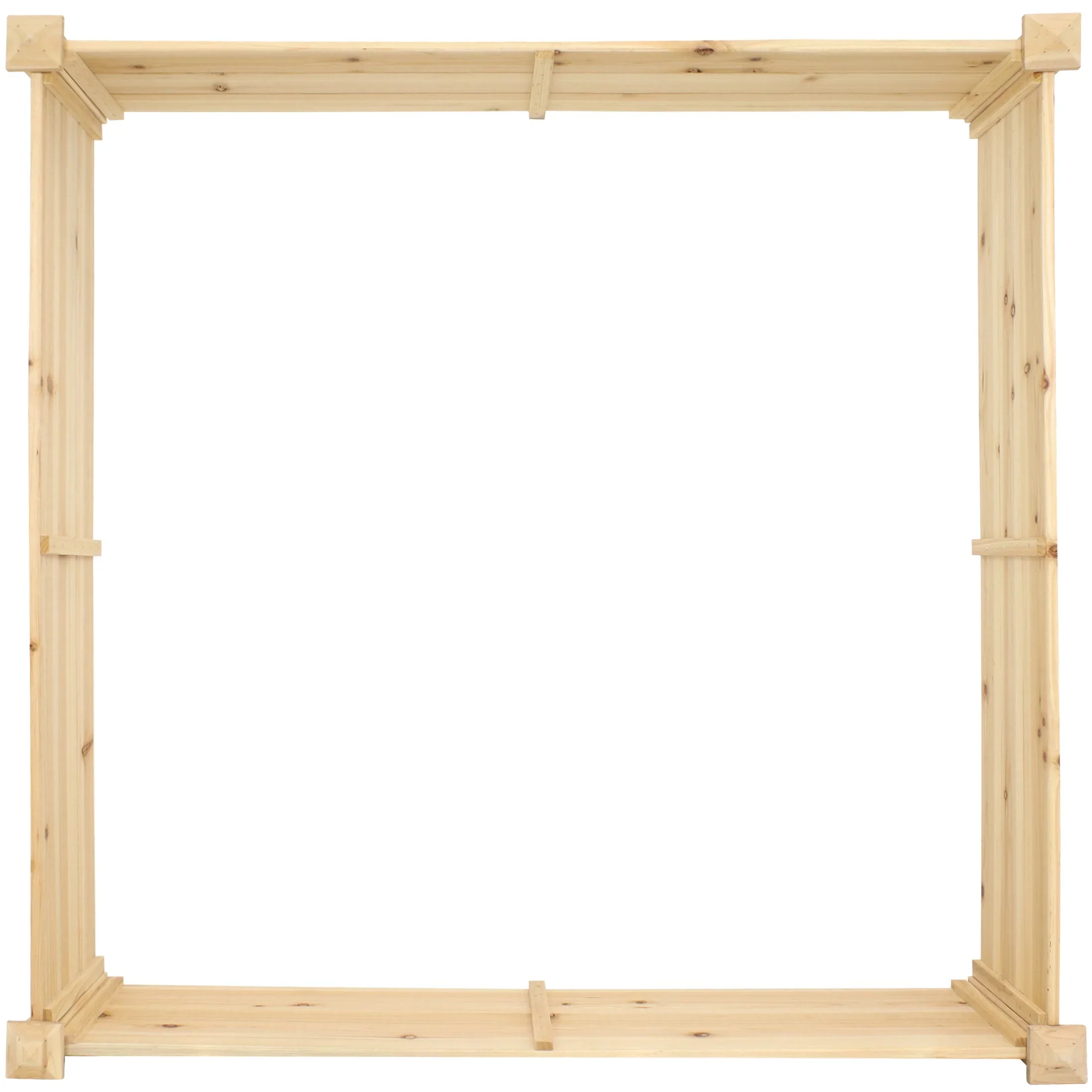 Sunnydaze 24 x 48.25 x 12.25 Rectangular Natural Wooden Outdoor Raised Garden Bed