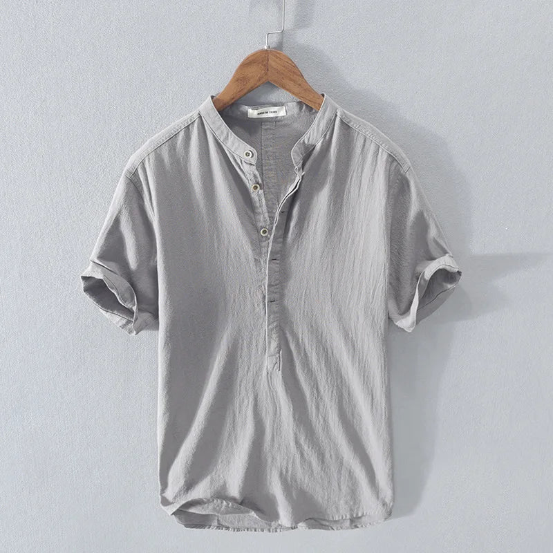 Asher - chemise courte à manches avec boutons