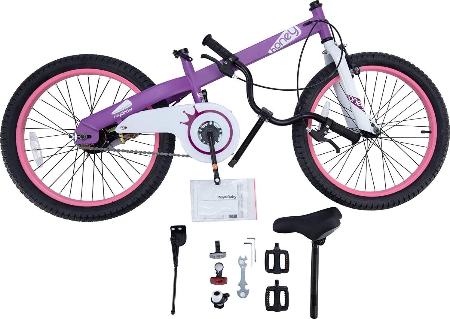 Royalbaby Girls Bike 20 in Hony Bike Purple with Kickstand
