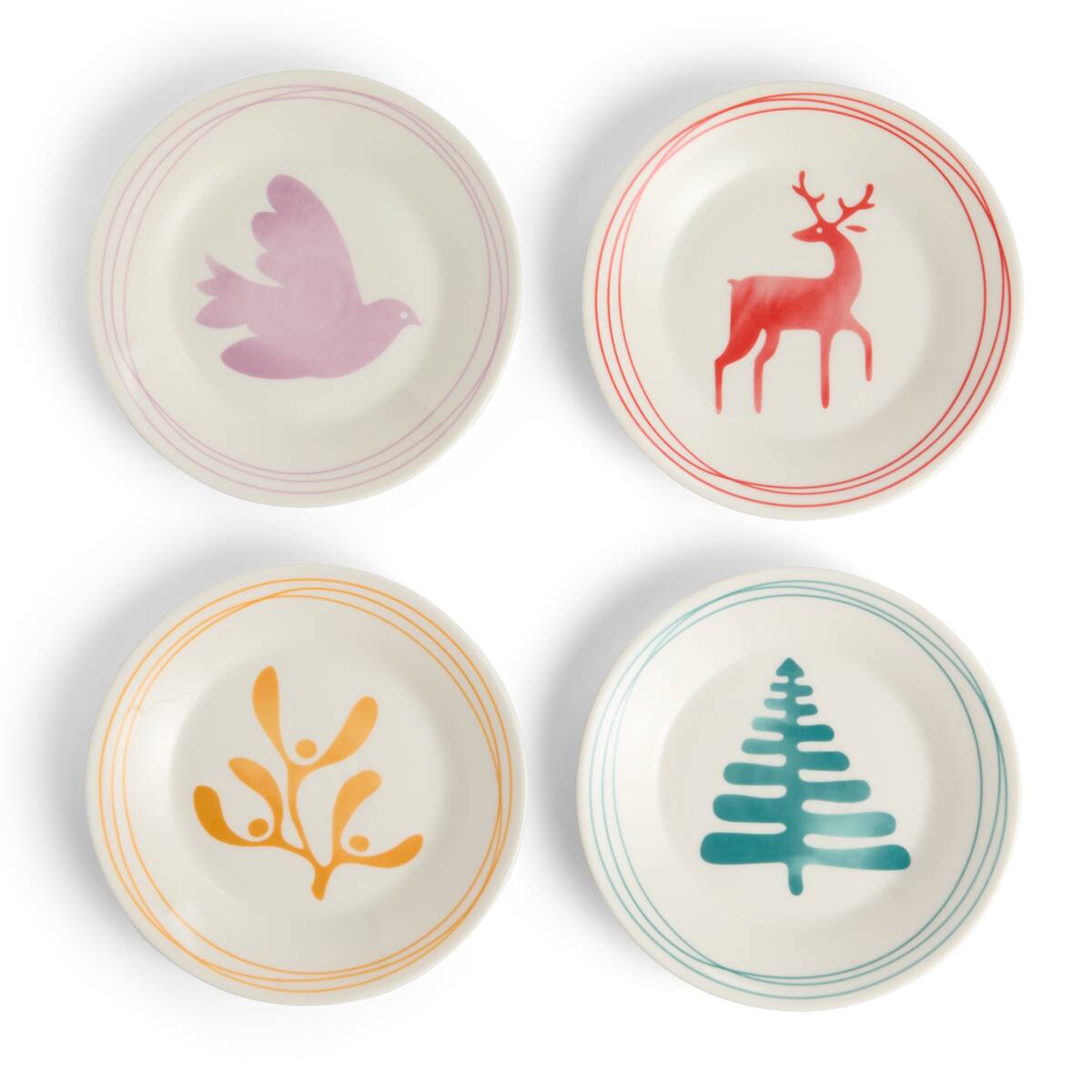 1815 Christmas Plate, Set of 4