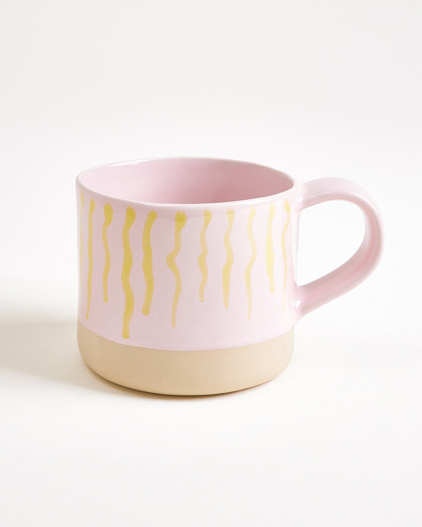 NÓDOA - LARGE MUG STRIPED PINK YELLOW
