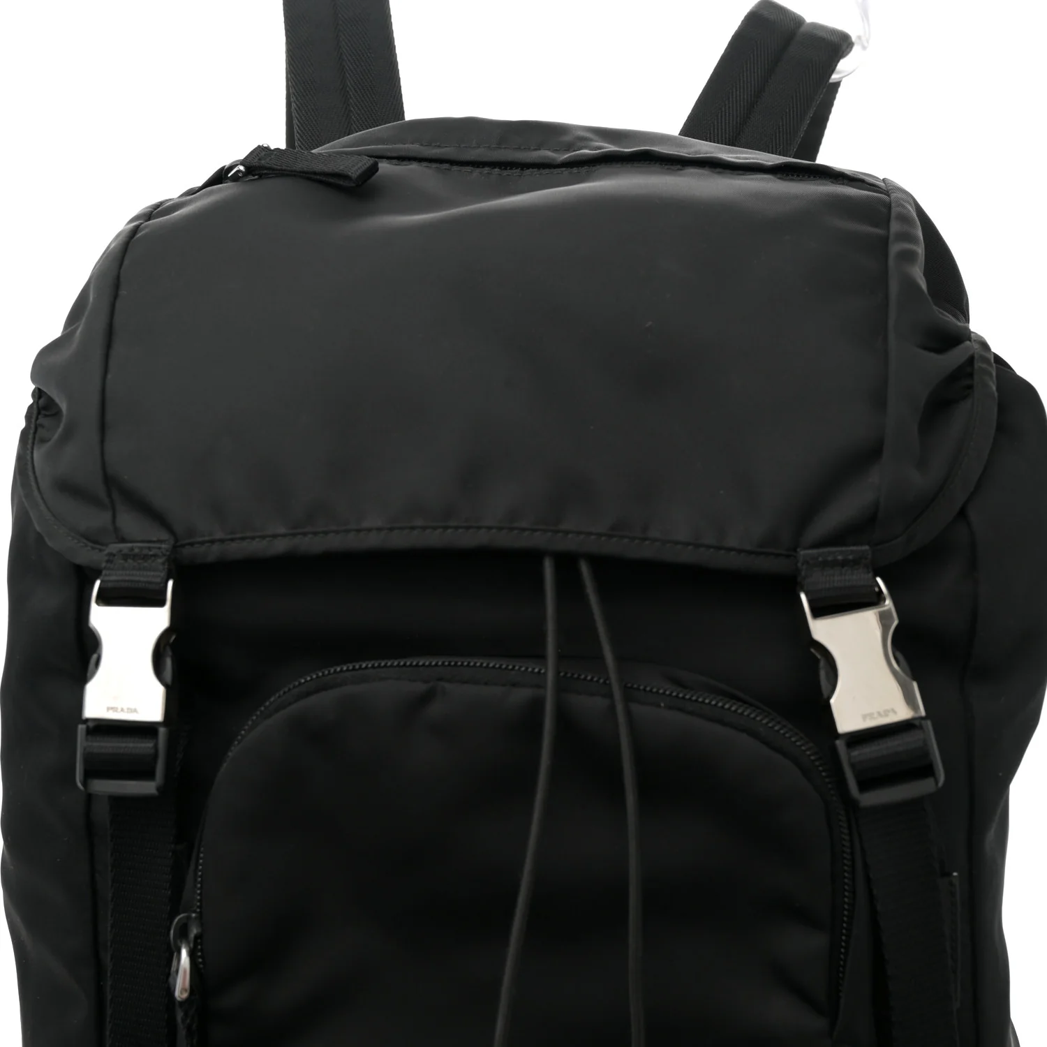 Tessuto Nylon Montagna Double Buckle Backpack Black
