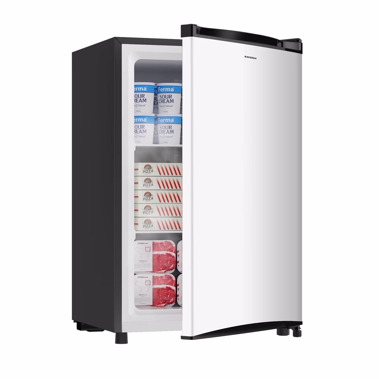 3.0 Cu.ft Compact Upright Freezer, Energy-Saving Mini Freezer with Adjustable Thermostat,Black(Black) - Image 3