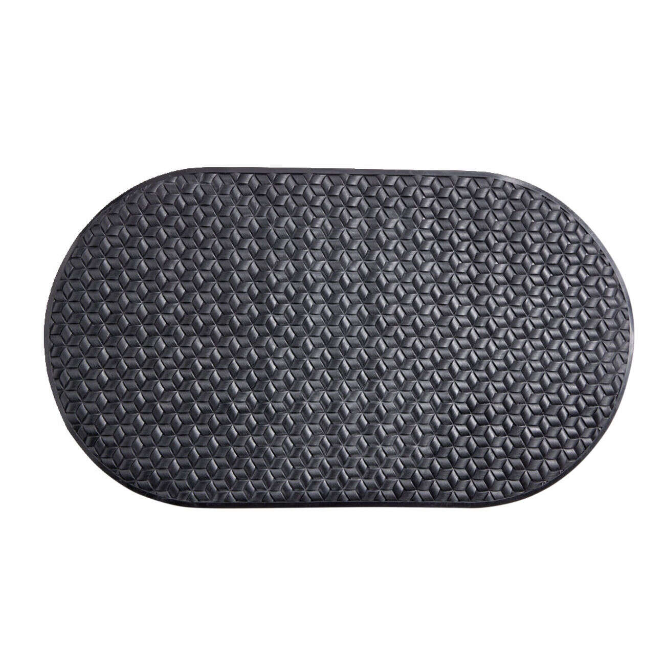 Tapis fond de douche plastique texturé noir 39x68cm