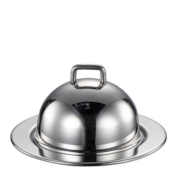 Lundi mini serveringsklokke blank