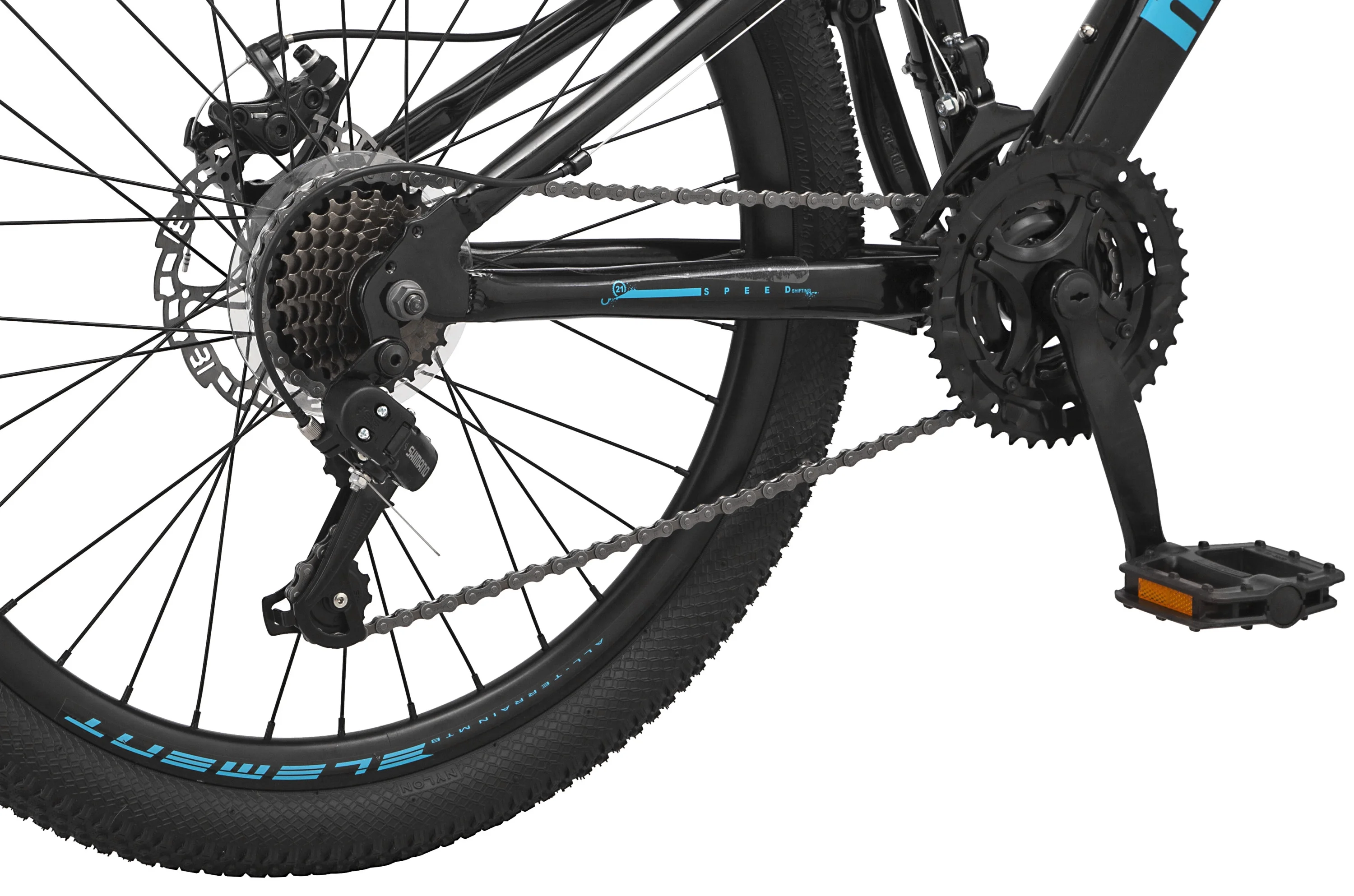 24" Durham Mountain Bike, 21 Speeds, Black - Image 7