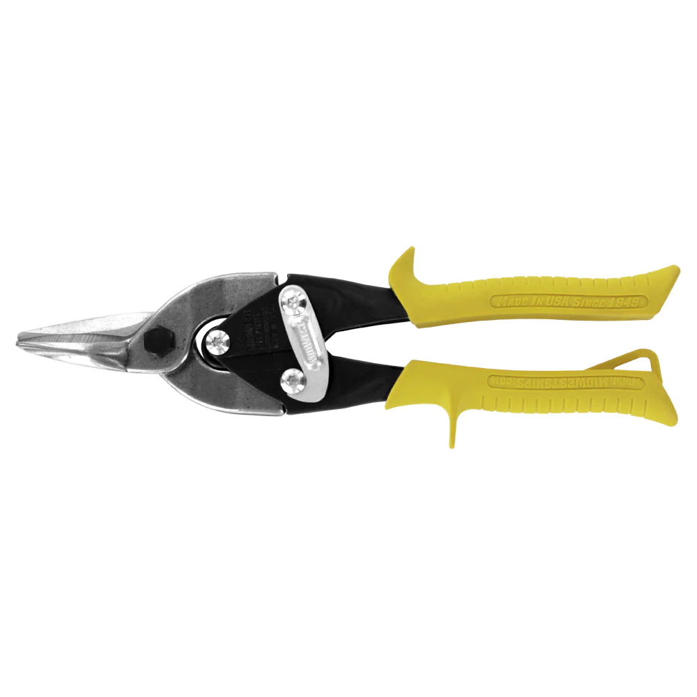 Midwest Snips MWT-6716S Straight Cut Aviation Snip, 10 in (18-Gauge Capacity)