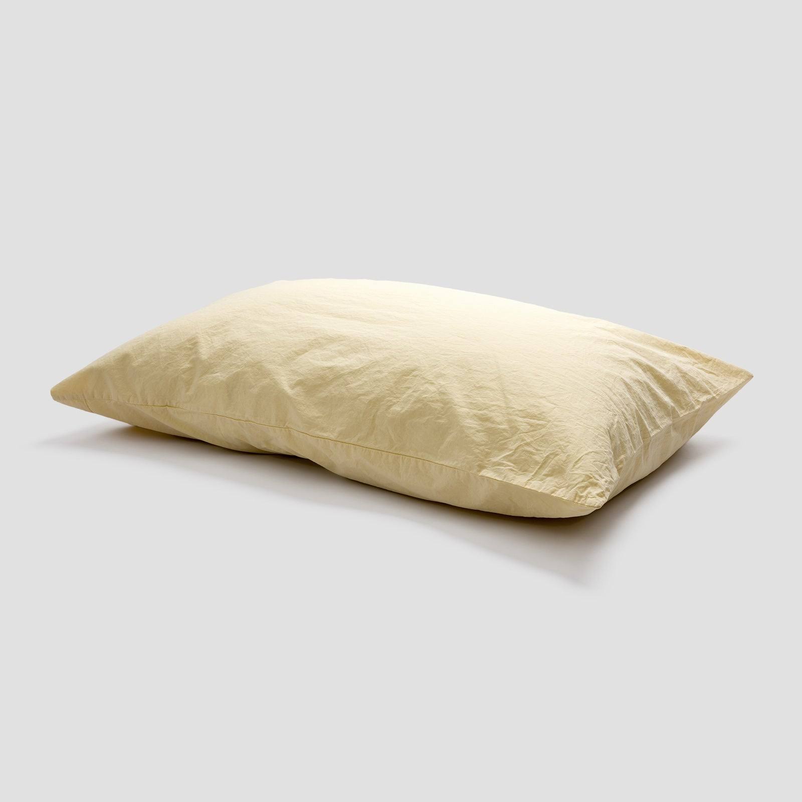Piglet in Bed Set of 2 200 Thread Count Washed Cotton Percale Pillowcases Buttermilk