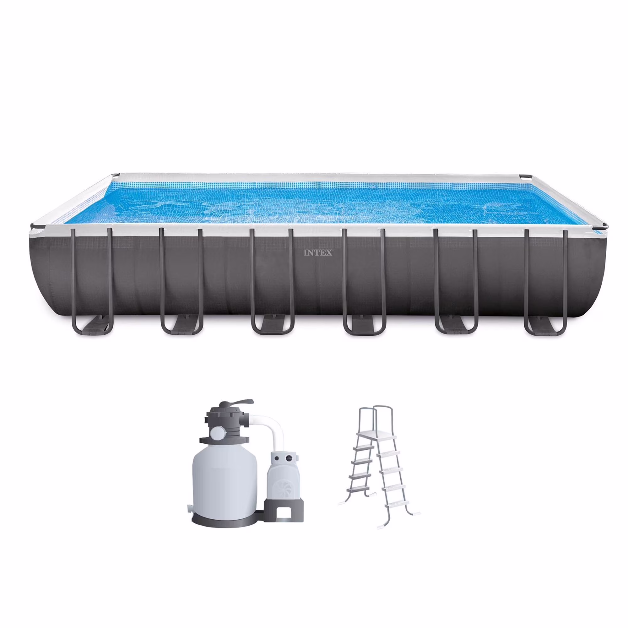 24ft x 12ft x 52in Ultra XTR Above Ground Pool, Floats (2 Pack), Inflatable Cooler(Blue,Gray) - Image 3