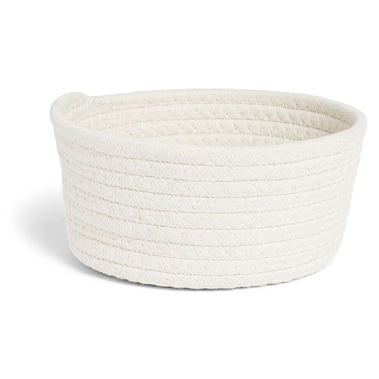 Panière tressée en coton Ø17cm (3 modèles)