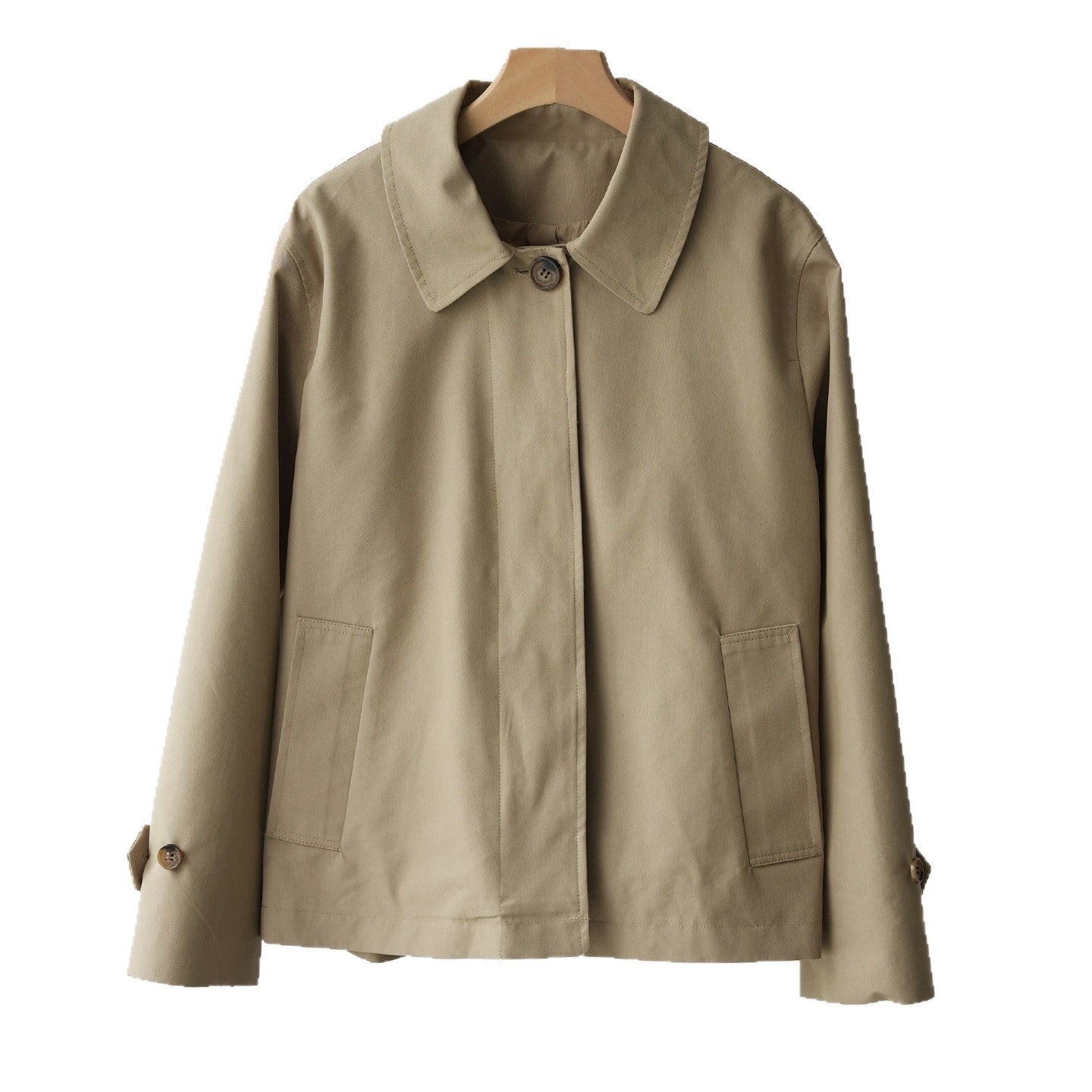 LONGÉ Women's Cotton Blend Short Trench Jacket