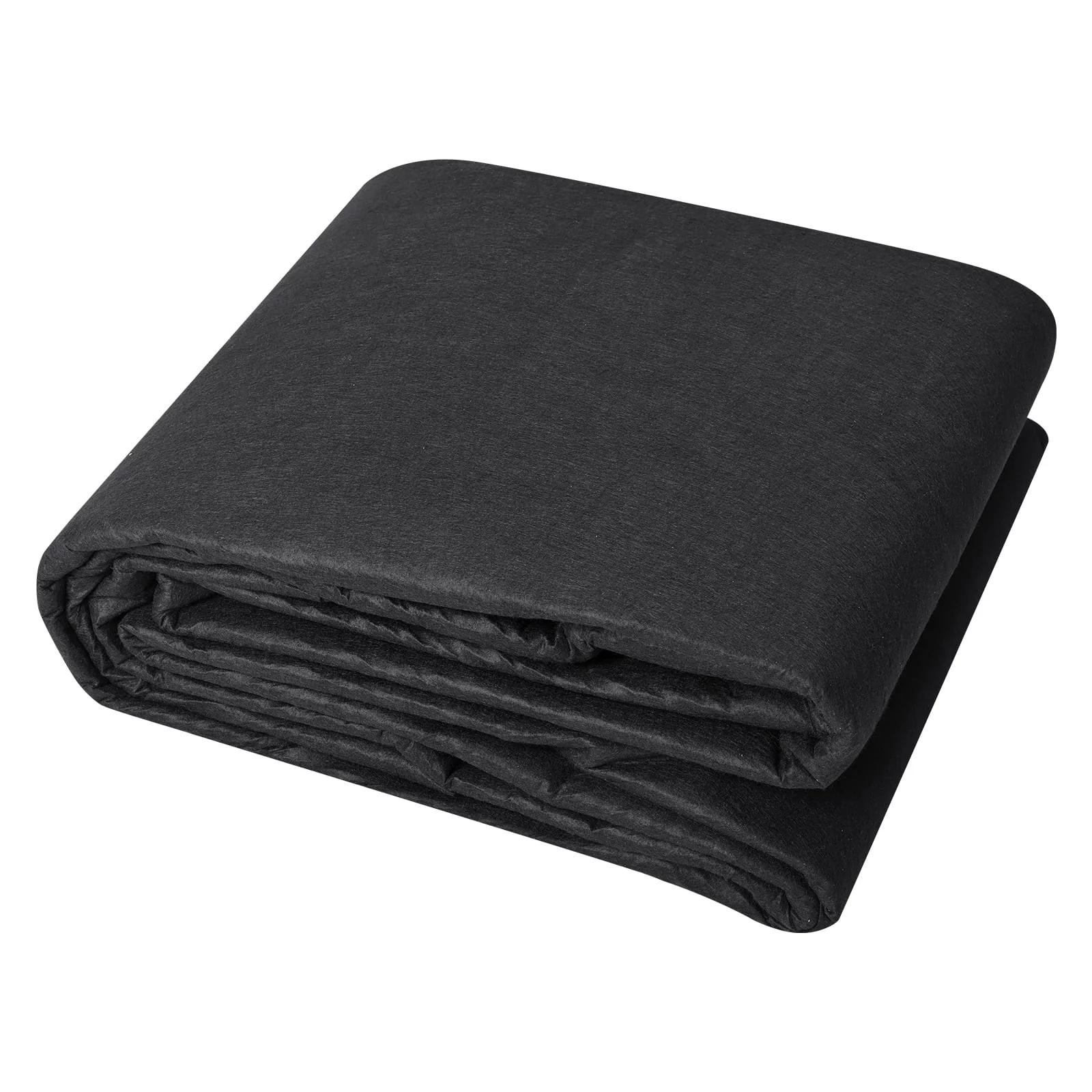 KFFKFF Garden Ground Cover 10x100FT 8OZ, Heavy-Duty Landscape Fabric, Durable Non-Woven Weed Barrier, Geotextile Fabric Weed Control Fabric Drainage Fabric, Black