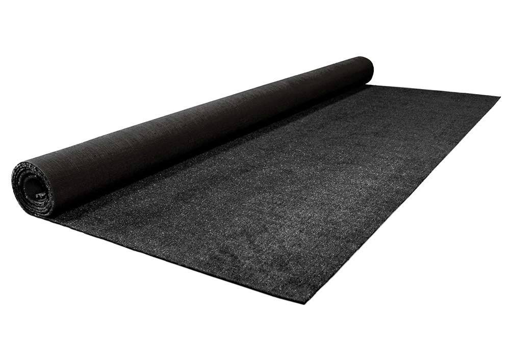 Outdoor Artificial Turf with Marine Backing ÿ Jet Black 6 Feet x 25 Feet ÿ Spectrum Series .25 inch Pile Height