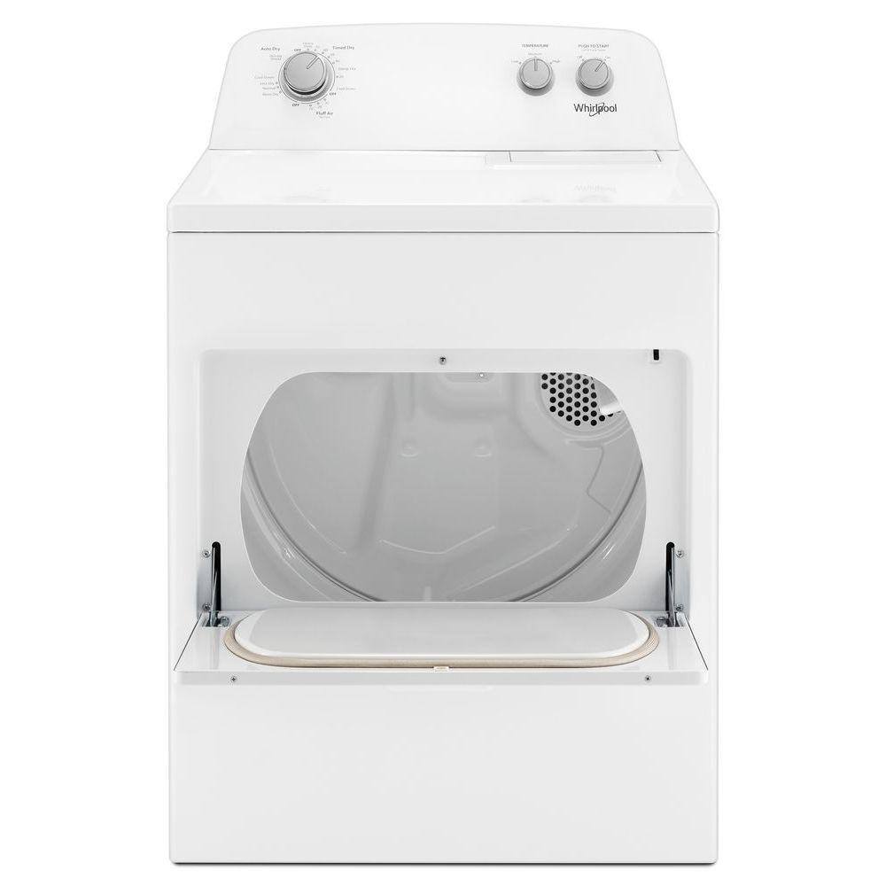Sécheuse électrique Whirlpool 7 pi³, système AutoDryMC, protection anti-ridesMC, blanc