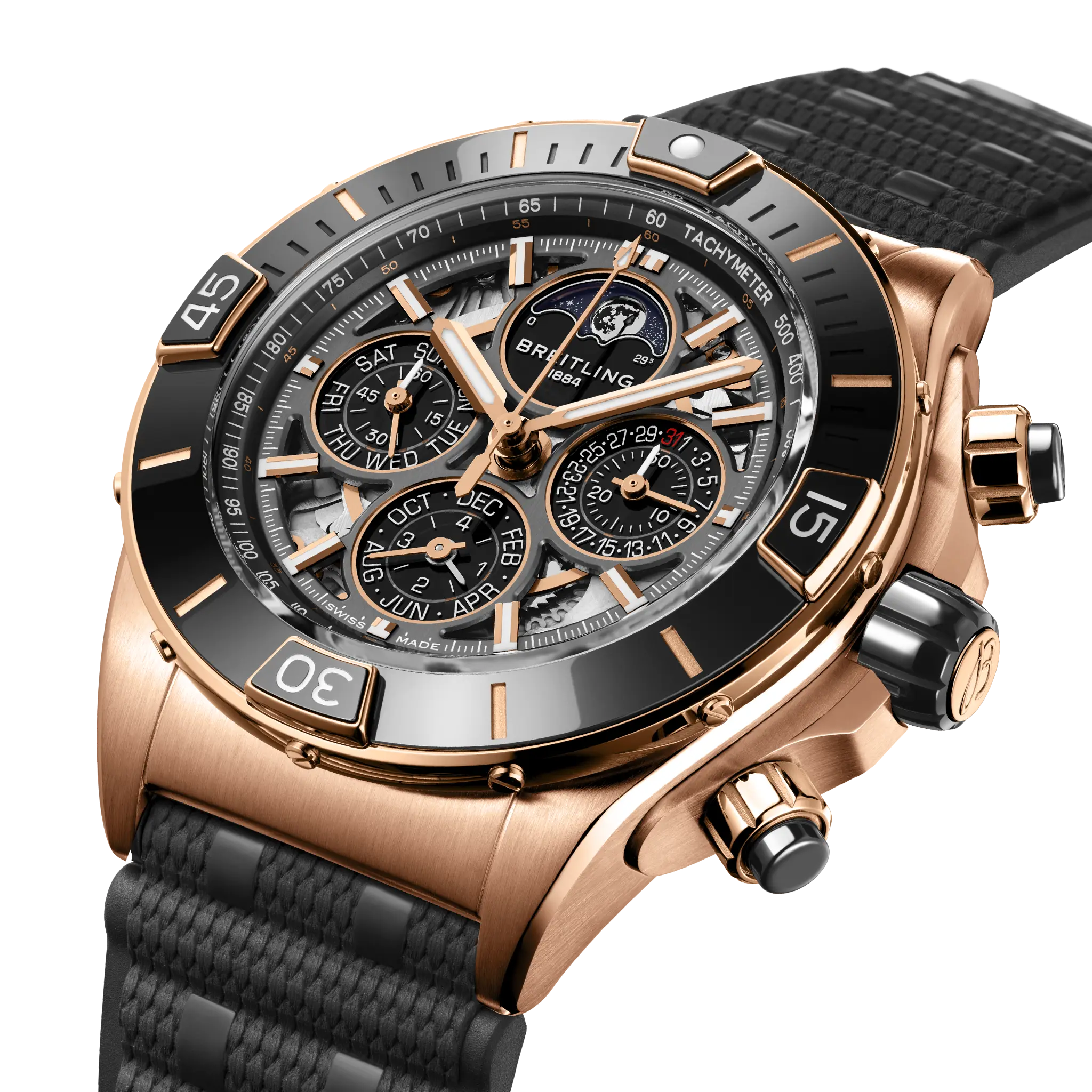 【Super Clone】Breitling Super Chronomat B19 44 Perpetual Calendar 140th Anniversary RB19301A1G1S1