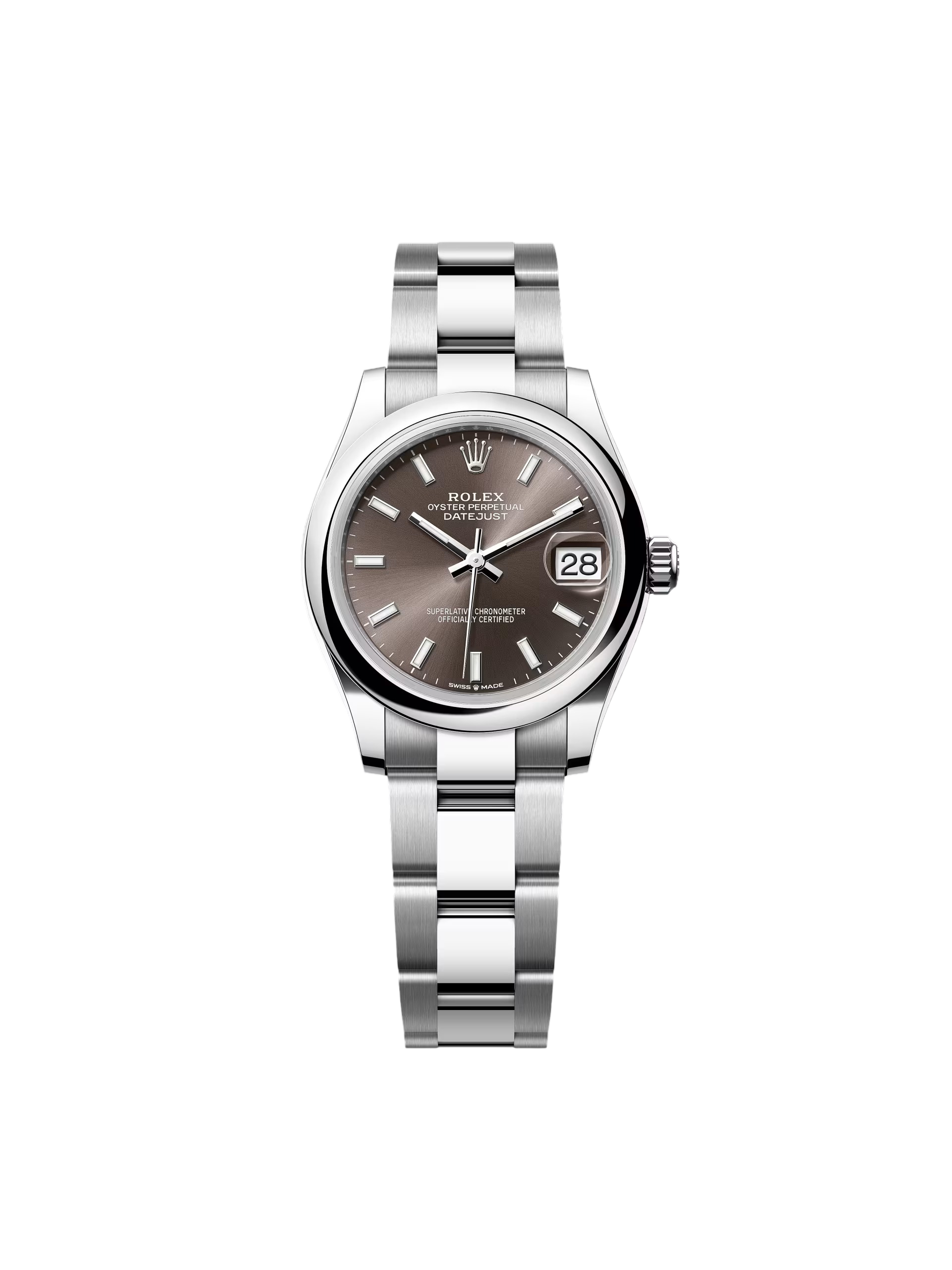 【Super Clone】RLX Datejust m278240-0009/0010 31mm Dark Grey Domed Bezel Oyster Oystersteel
