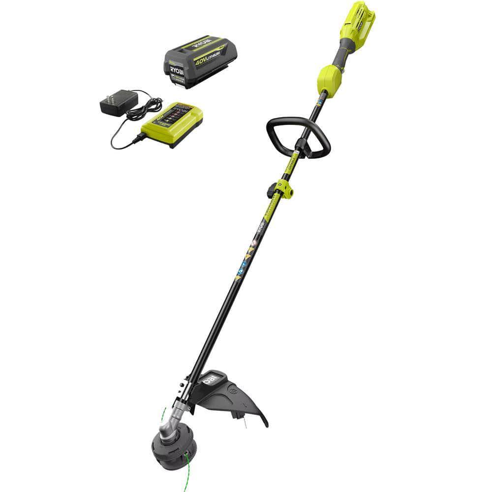 Ryobi 40-Volt Lithium-Ion Cordless Attachment Capable String Trimmer, 4.0 Ah