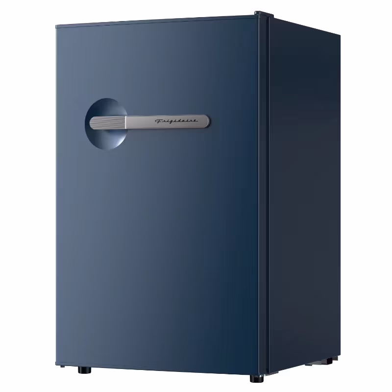 4.5 cu. ft. retro compact fridge built-in side bottle opener W: 21.65" x L: 22.24" X H: 32.91" (Azure)(Blue)