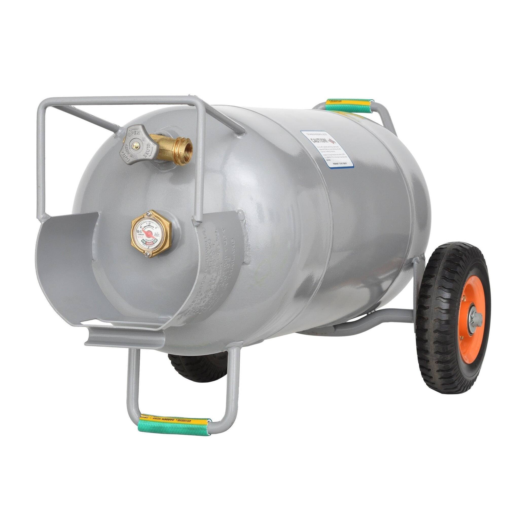Flame King 40lb Horizontal & Vertical Propane Cylinder with OPD & Wheels YSN40HOG-Instock