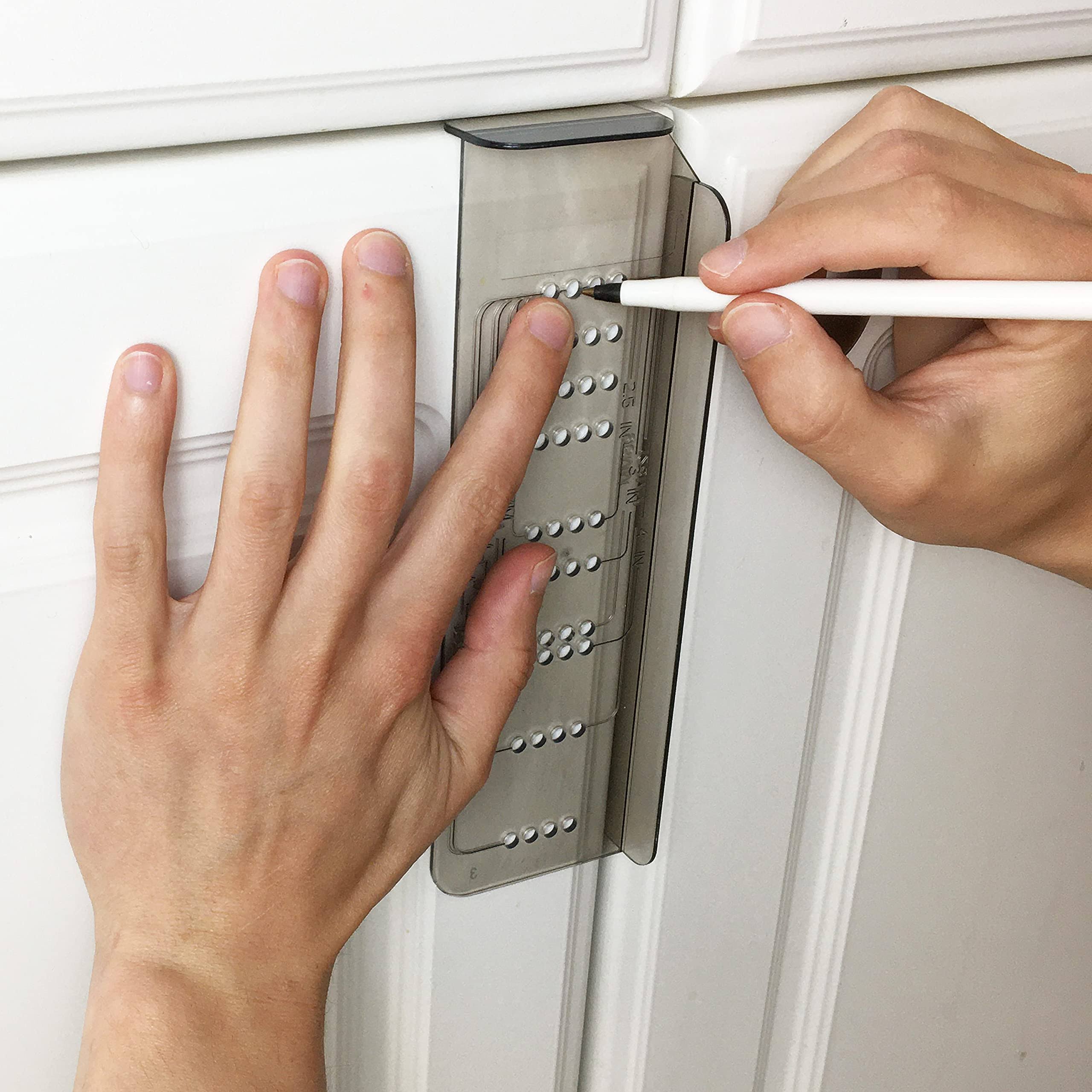 Cabinet Hardware Template by MeasurePro - Easy Installation of Kitchen Cabinet Handles, Knobs and Pulls on Cabinet Doors and Drawers - Cabinet Handle