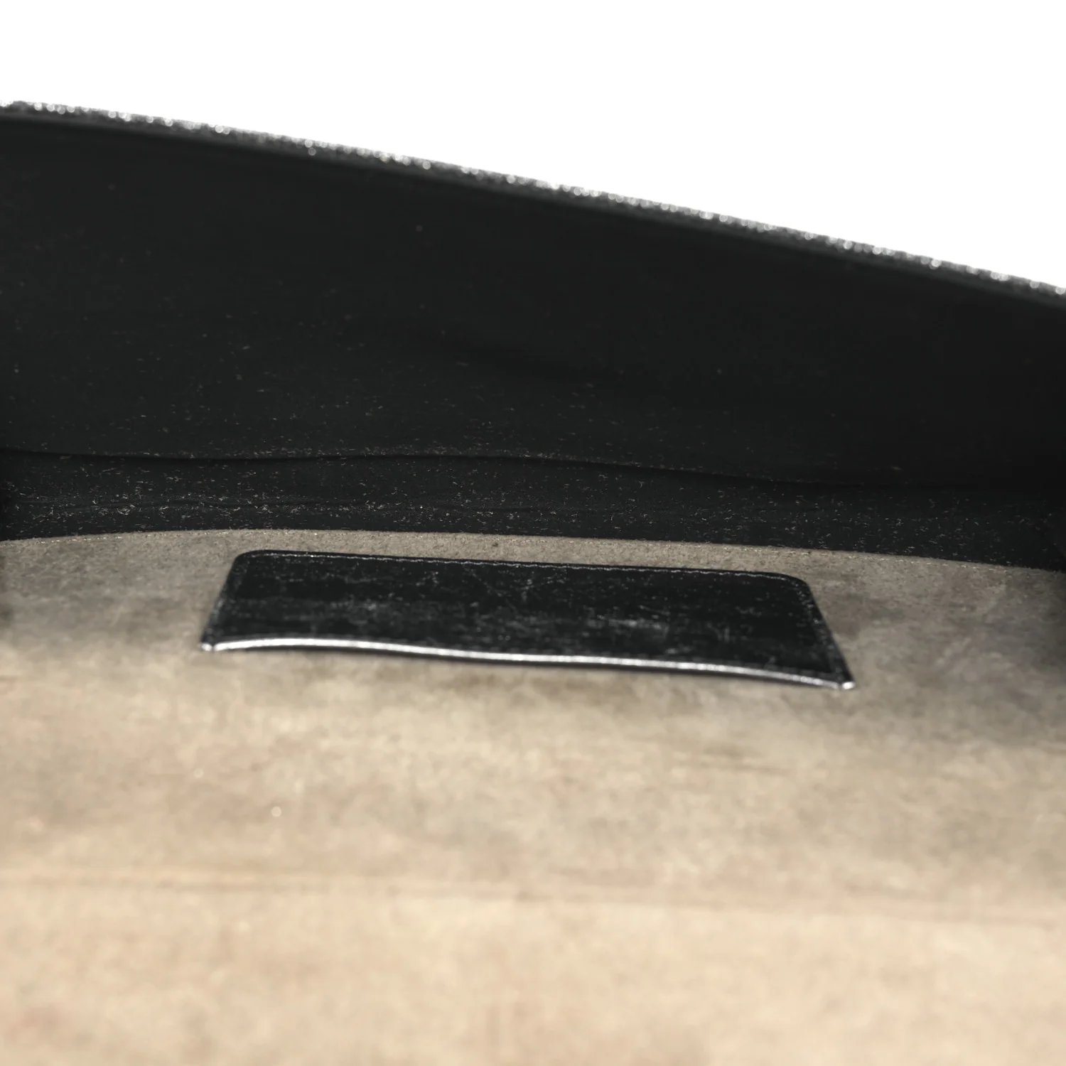 Glitter Fabric Erica Chain Clutch  Anthracite