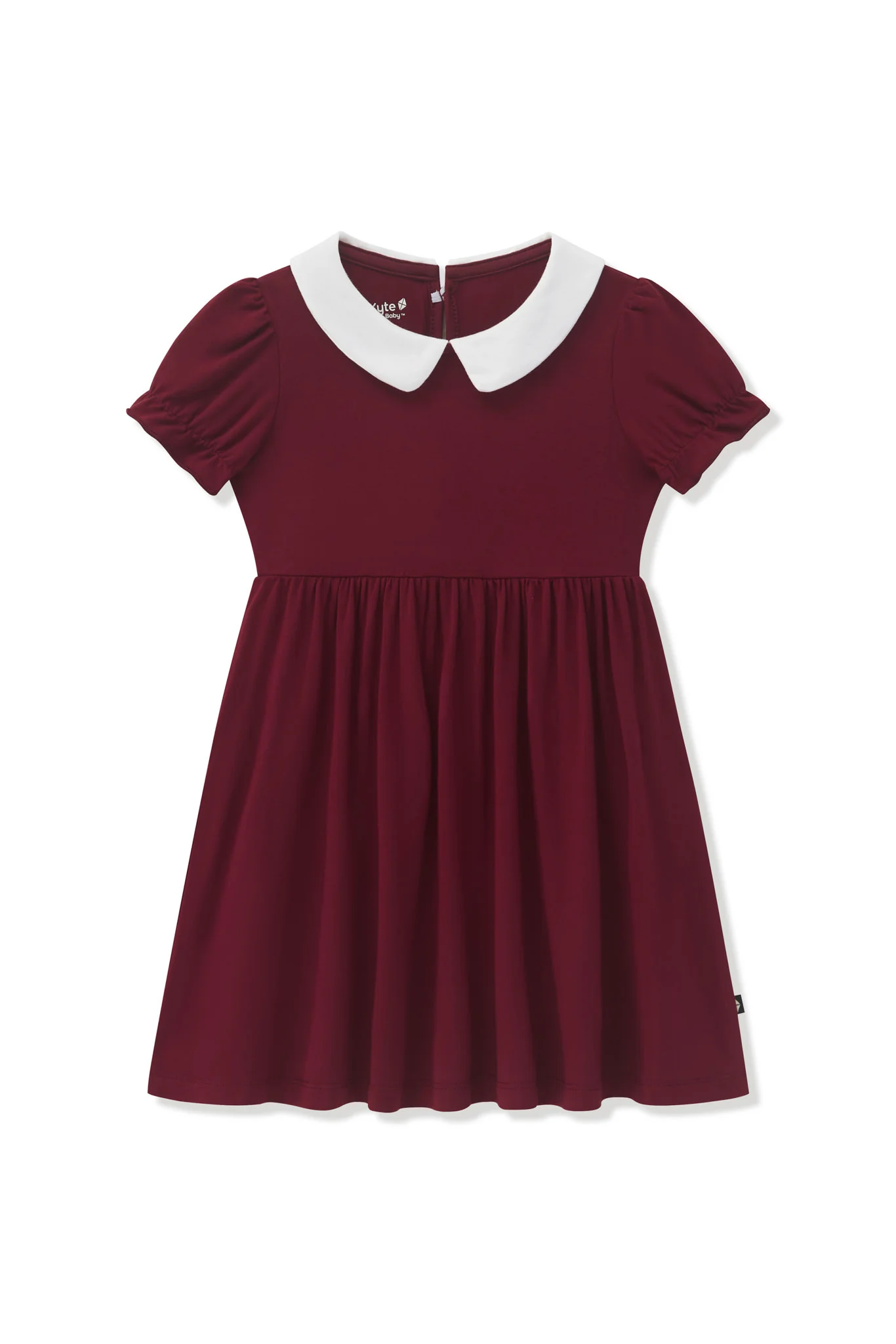 Peter Pan Collar Dress in Burgundy