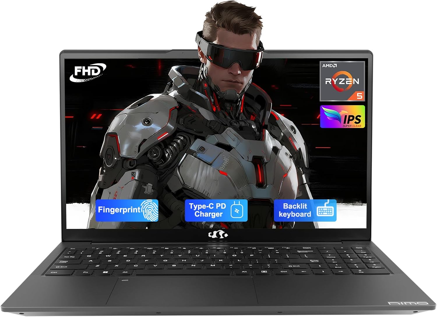 15.6'' IPS FHD-Laptop  32GB RAM 1TB SSD AMD Ryzen 5(Beat i5-1135G7  4 Cores Up to 3.7GHz) Student Computer with 65W Type-C  2 Years Warranty  Fingerprint  Backlit Keyboard  BT5.2  Numpad  for Home