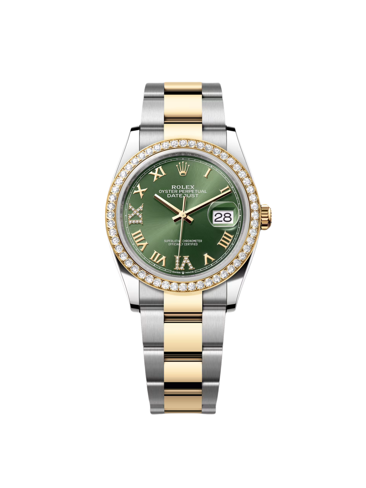 【Super Clone】RLX  Datejust 36mm 126283 Olive Green Dial Jubilee Bracelet Watch