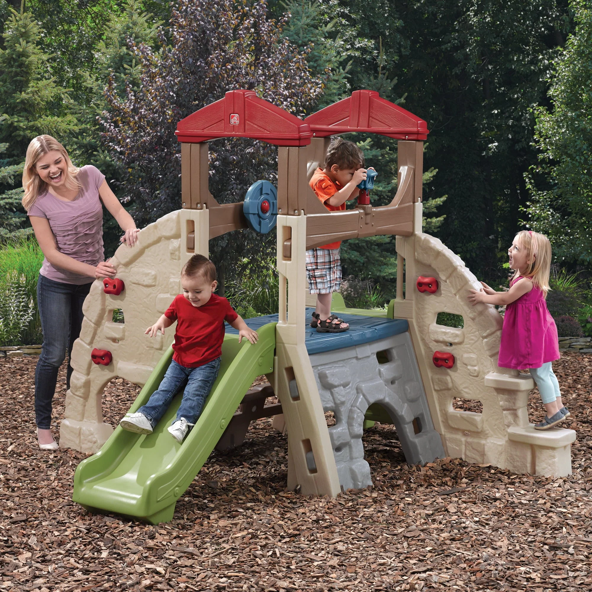 Alpine Ridge Kid Climber and Slide Outdoor Toddler Playground - Image 2