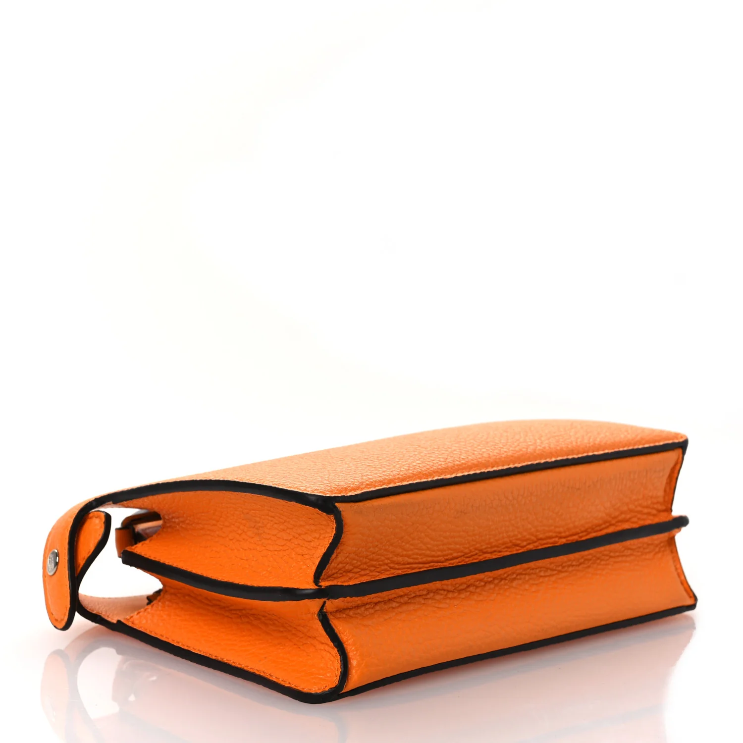 Cuoio Romano Vitello Cover Bi-Color Peekaboo I See U X Cross Satchel Orange