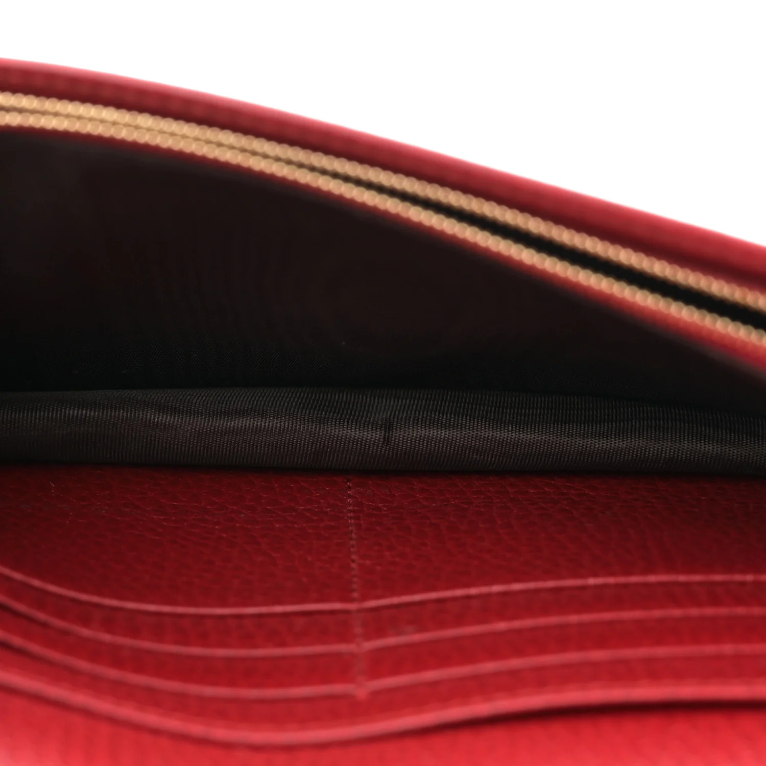 Dollar Calfskin Mini GG Marmont Chain Wallet Hibiscus Red