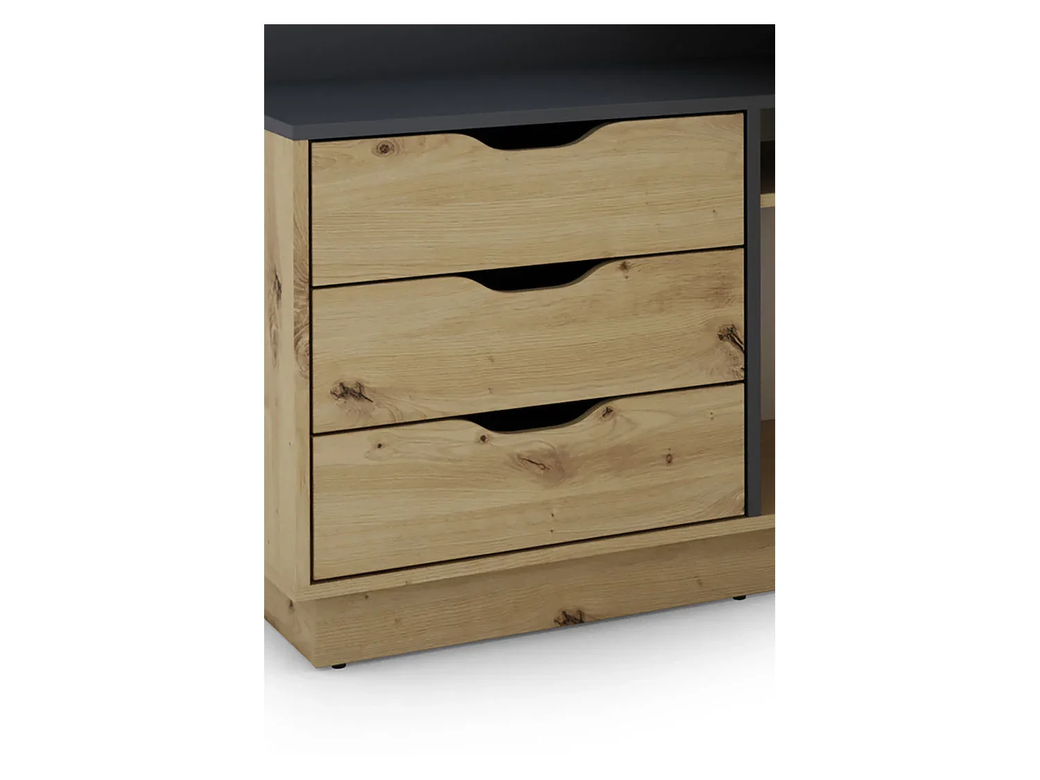 byLIVING Bureau d'angle Belfast avec compartiments, 129 x 105 x 83 cm