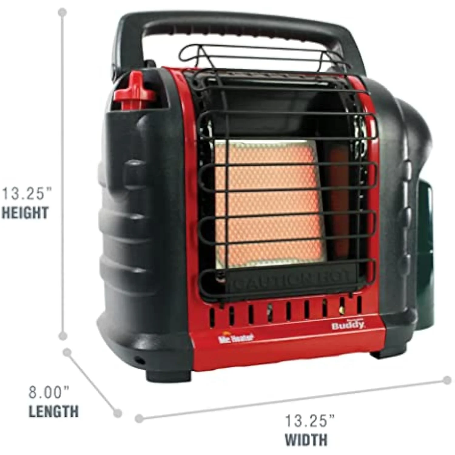 Portable Heater MH9BX Indoor-Safe Propane Heater 4,000-9,000 BTU, Compact Reliable for Campers Workshops (Red/Black) - Image 3