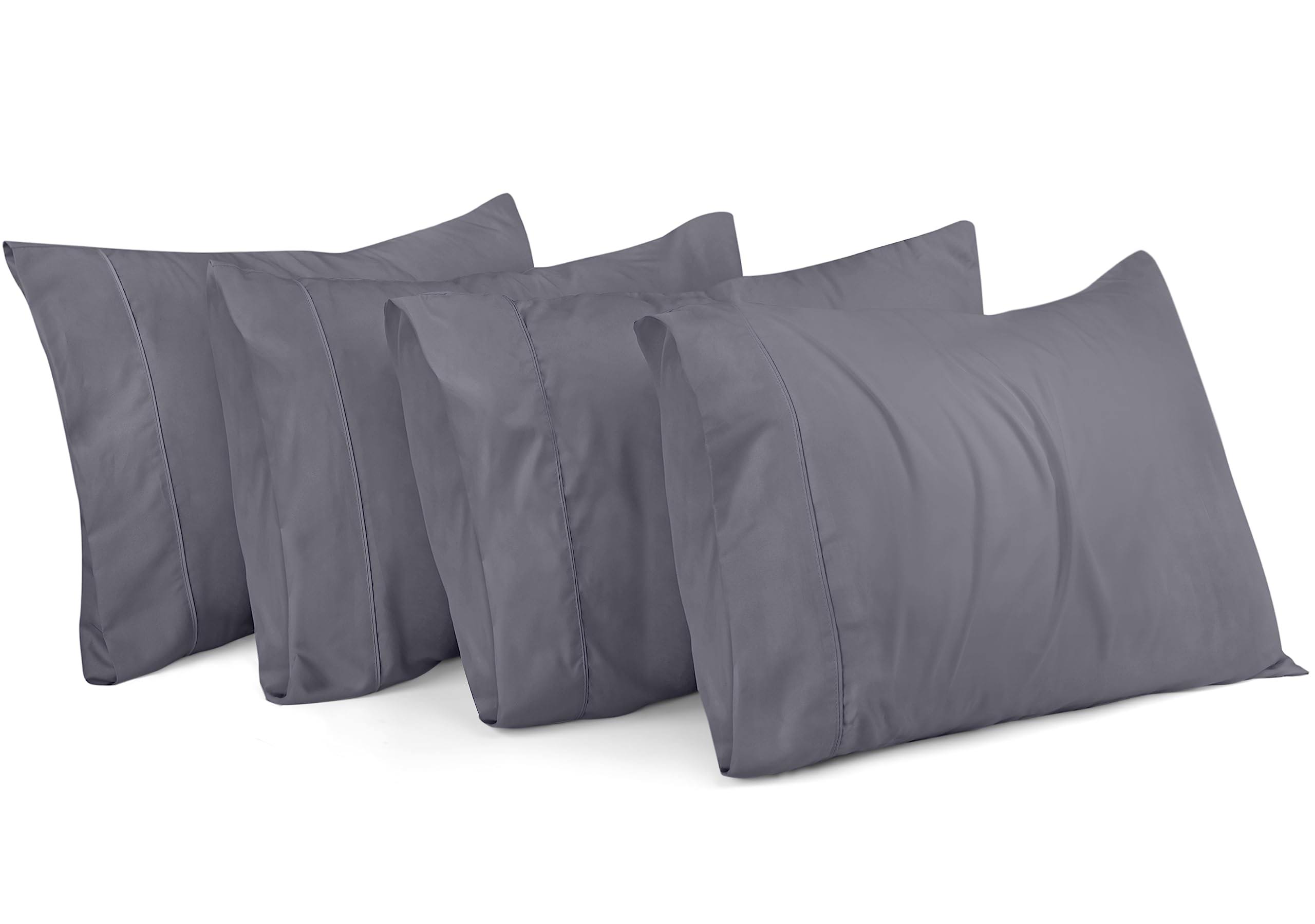 Utopia Bedding King Pillow Cases - 4 Pack - Envelope Closure - Soft Brushed Microfiber Fabric - Shrinkage and Fade Resistant Pillow Cases 20 x 40